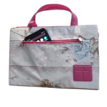 Capa com Alça para Bíblila Grande N 13 Estilo Bolsa com Zíper e Bolso Externo Floridas