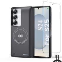 Capa com bateria Fraternize para Galaxy S25/S24, 10000 mAh, carregamento sem fio Capa com bateria Fraternize para Galaxy S25/S24, 10000 mAh, carregamento sem fio