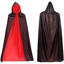 Capa com Capuz Adulto 120cm De Bruxa Vampiro Drácula Halloween/ Carnaval Dupla C/capuz Capa com Capuz Adulto 120cm De Bruxa Vampiro Drácula Halloween/ Carnaval Dupla C/capuz