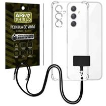 Capa Com Cordão Galaxy A54 + Película De Vidro 3D