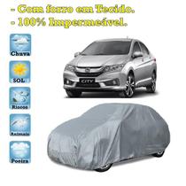 Capa com forro cobrir carro Honda City 100% Impermeável Proteção Bezzter Capa com forro cobrir carro Honda City 100% Impermeável Proteção Bezzter