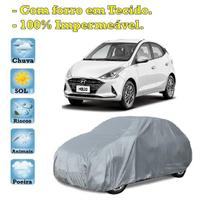 Capa com forro cobrir carro Hyundai HB20 Hatch 100% Impermeável Proteção Bezzter