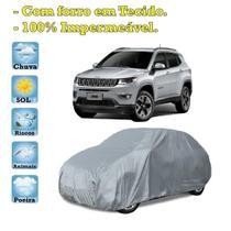 Capa com forro cobrir carro Jeep Compass 100% Impermeável Proteção Bezzter Capa com forro cobrir carro Jeep Compass 100% Impermeável Proteção Bezzter