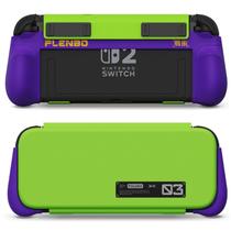 Capa com Grip Plenbo FoldeX para Nintendo Switch 2 Neon Purple