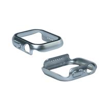 Capa com Película de Vidro Nerdcase Compatível com Apple Watch 41mm, Prata Cromado