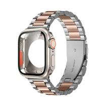Capa Com Pulseira De Metal Para Apple Watch Series 6 5 4 SE 40mm 44mm 42mm 46mm 41mm 45mm iWatch