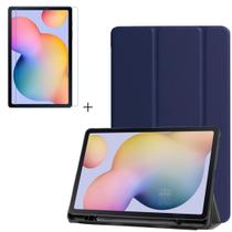 Capa Com Slot de Caneta + Película de Vidro Para Tab S6 Lite Capa Com Slot de Caneta + Película de Vidro Para Tab S6 Lite
