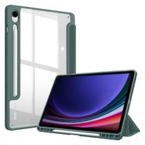 Capa com Slot p/ Tablet Samsung S9 10.9 + Vidro Verde