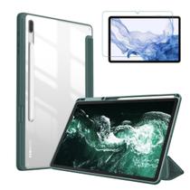Capa Com Suporte Caneta Para Tablet Samsung S8+ X800 + Vidro