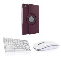 Capa com teclado bluetooth e Mouse bluetooth para tablet Samsung Galaxy Tab S6 Lite P615 P610 - Fam