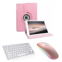 Capa com teclado bluetooth e mouse bluetooth recarregável para iPad 9 Geração 10.2