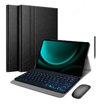 Capa com Teclado Bluetooth + Mouse + Caneta para Samsung Galaxy Tab S9 FE / S9 Kit Completo