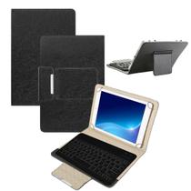 Capa com Teclado Bluetooth para Samsung S10 FE 10" Removível Magnético e Suporte - Cor Preto Sintético