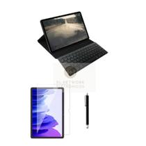 Capa com teclado bluetooth + Película de Vidro + Caneta touch para tablet Samsung Galaxy Tab A7 T500 - FAM