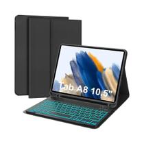 Capa Com Teclado Bluetooth Sem Fio E Suporte Inteligente Para Samsung Galaxy Tab A8 10.5 Polegadas
