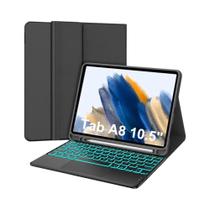 Capa Com Teclado Bluetooth Sem Fio E Suporte Inteligente Para Samsung Galaxy Tab A8 10.5 Polegadas