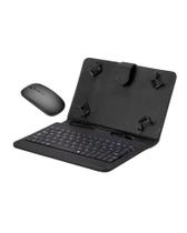 Capa com Teclado com Suporte + Mouse Bluetooth Recarregável Para Tablet A9 8.7 Polegadas