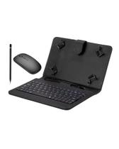 Capa com Teclado com Suporte + Mouse + Caneta Para Tablet A9 8.7 Polegadas