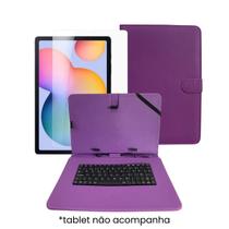 capa com teclado de 10 polegadas embutido + película s6lite