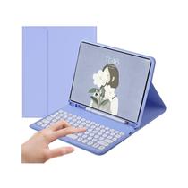 Capa com teclado e mouse para Galaxy Tab S6 Lite roxa