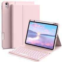 Capa com Teclado JKSML para iPad 11ª e 10ª Geração 11" Rosa