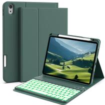 Capa com Teclado JKSML para iPad 11ª Geração 11" Retroiluminado Verde