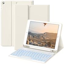 Capa com Teclado JKSML para iPad 9ª/8ª/7ª Geração 10,2" Creme Capa com Teclado JKSML para iPad 9ª/8ª/7ª Geração 10,2" Creme