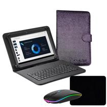 Capa com teclado + Mouse p/ Tablet 7 polegadas M7 Multilaser Mirage