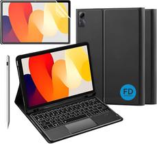 Capa com Teclado para Redmi Pad SE 11" com Mouse Touchpad e Compartimento para Caneta + Película Paperlike para Redmi Pa Capa com Teclado para Redmi Pad SE 11" com Mouse Touchpad e Compartimento para Caneta + Película Paperlike para Redmi Pa