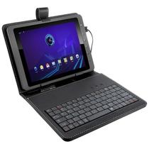 Capa com Teclado para Tablet até 8 polegadas Micro USB V8 - New