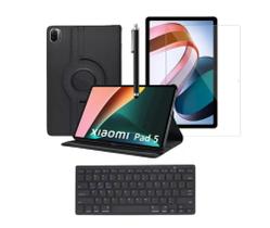Capa Com Teclado + Película de Vidro + Caneta Para Tablet Xiaomi Pad 5