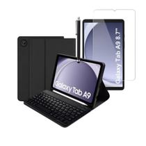Capa Com Teclado + Película + Mini Caneta Para Tablet Galaxy A9 8.7 Polegadas