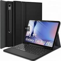 Capa com teclado Touchpad para Galaxy Tab S10 FE S10 FE Plus 13,1 polegadas, capa de teclado para tablet inteligente de