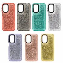 Capa Compatível A23 Glitter Anti-Impacto Transparente Kit 2/3 Escolha Cor 7 Cores Silicone