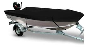 Capa Compatível Barco Bass Boat Fibralar Sky F Ripstop Preto