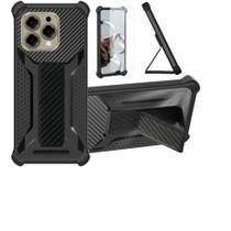 Capa compatível com Doogee N55 / N55 Pro / N55 Plus com suporte, película de vidro temperado, híbrida, com suporte magnético dobrável, fosca anti-impressões digitais, preta Capa compatível com Doogee N55 / N55 Pro / N55 Plus com suporte, película de vidro temperado, híbrida, com suporte magnético dobrável, fosca anti-impressões digitais, preta