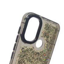 Capa Compatível E20 Glitter Anti-Impacto Transparente Kit 2/3 Escolha Cor 7 Cores Silicone
