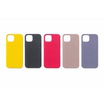 Capa Compatível IPHONE 13 14 de Silicone com Forro de Camurça Antiderrapante e Anti-Risco