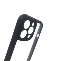 Capa Compatível IPHONE 13 PRO Anti-Impacto Acrílico Transparente com Borda Colorida Reforçados Escol