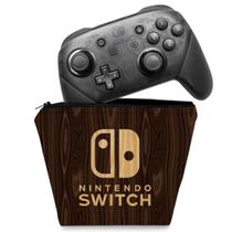 Capa Compatível Nintendo Switch Pro Controle Case - Madeira