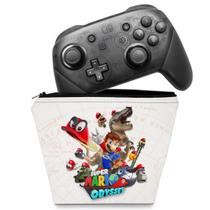 Capa Compatível Nintendo Switch Pro Controle Case - Super Mario Odyssey - Pop Arte Skins