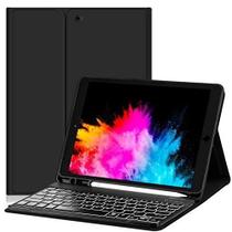 Capa Compatível Novo iPad 7a e 8a Geração 10.2 com Teclado e Compart. para Pencil