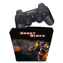 Capa Compatível PS3 Controle Case - Ghost Rider Motoqueiro a