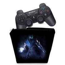 Capa Compatível PS3 Controle Case - Mortal Kombat X Sub-zero