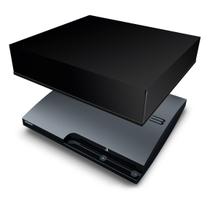 Capa Compatível PS3 Slim Anti Poeira - Preta All Black
