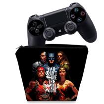 Capa Compatível PS4 Controle Case - Liga Da Justiça