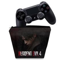 Capa Compatível PS4 Controle Case - Resident Evil 4 Remake