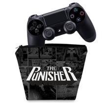 Capa Compatível PS4 Controle Case - The Punisher Justiceiro Comics