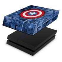 Capa Compatível PS4 Fat Anti Poeira - Capitão América Comics - Pop Arte Skins