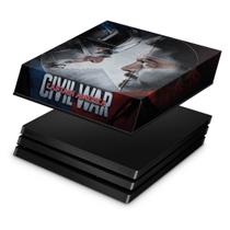 Capa Compatível PS4 Pro Anti Poeira - Capitão America - Guerra Civil - Pop Arte Skins